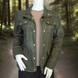 J. Crew Downtown Wax Field Jacket Women's XS Army Green Cotton 19034